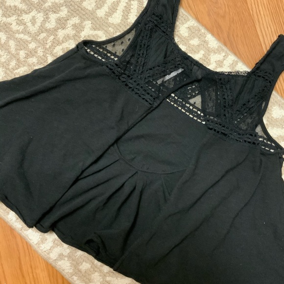 Free people black midi tank top with embroidery - Picture 7 of 12
